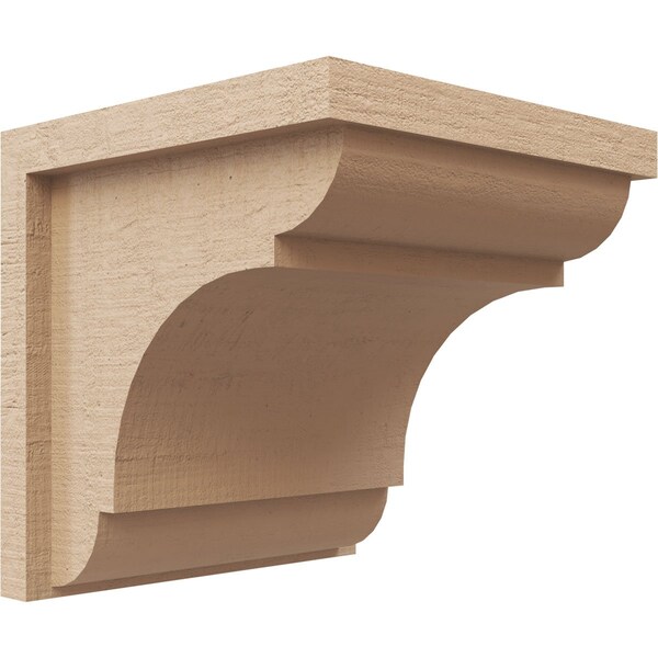 Ekena Millwork 8"W x 8"D x 8"H Wide Bryant Rough Cedar Woodgrain TimberThane Corbel, Primed Tan CORUR08X08X08BRYRCPR - main